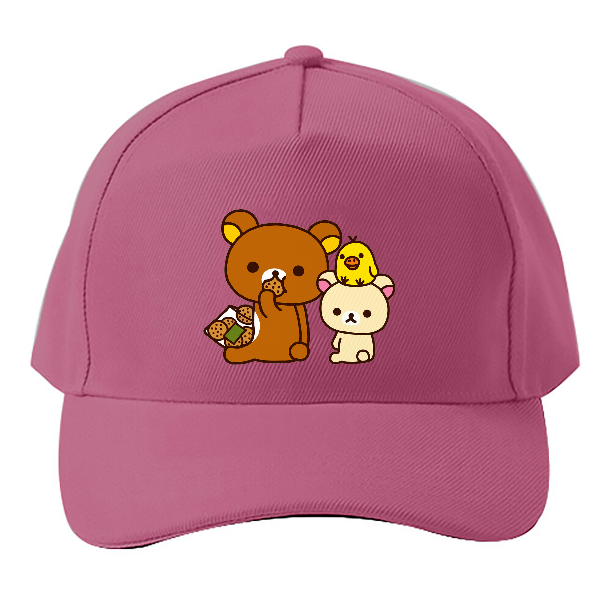 （画像用） リラックマ リラックマ キイロイトリ Rilakkuma Korilakkuma Kiiroitori ベースボールキャップ 綿100％ 男女兼用 帽子 スポーツ